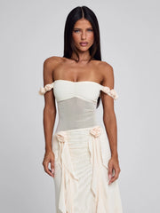 MARCELINE MAXI DRESS BEIGE