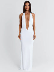 ORGIAN MAXI DRESS WHITE