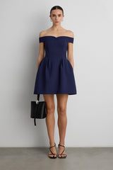 OFF THE SHOULDER CORSET MINI DRESS