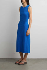 KNIT SLEEVELESS MIDI DRESS