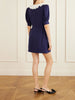 Ruffled silk-jacquard mini dress