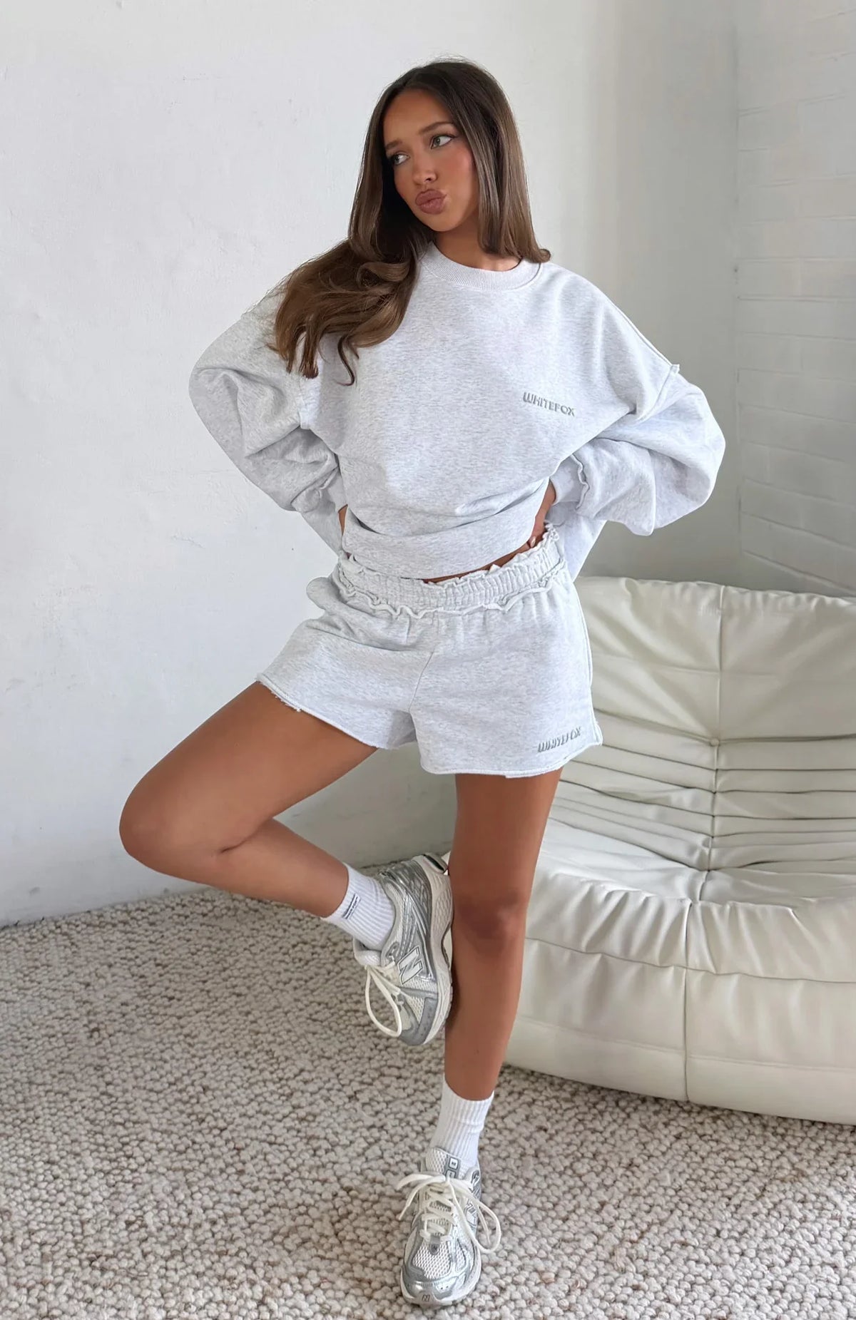 On My Own Terms Lounge Shorts Grey Marle