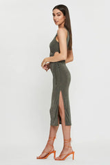 Green Midi Dress Bodycon