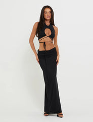 CYNTHIA MAXI SKIRT - BLACK