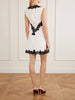 Minna lace-appliquéd cotton-faille mini dress
