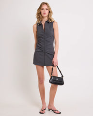 Maddy Ruched Shirt Mini Dress