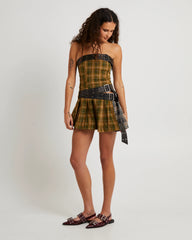 Kilt Mini Dress With Belts