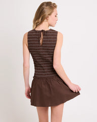 Delmore Shirred Mini Dress