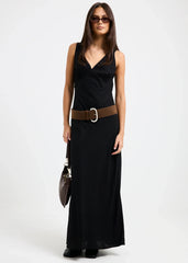 Kaia V Neck Midi Dress