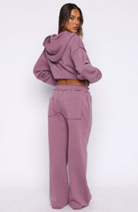 On My Own Terms Wide Leg Sweatpants Dusty Plum
