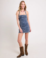 Allegra Denim Corset Mini Dress