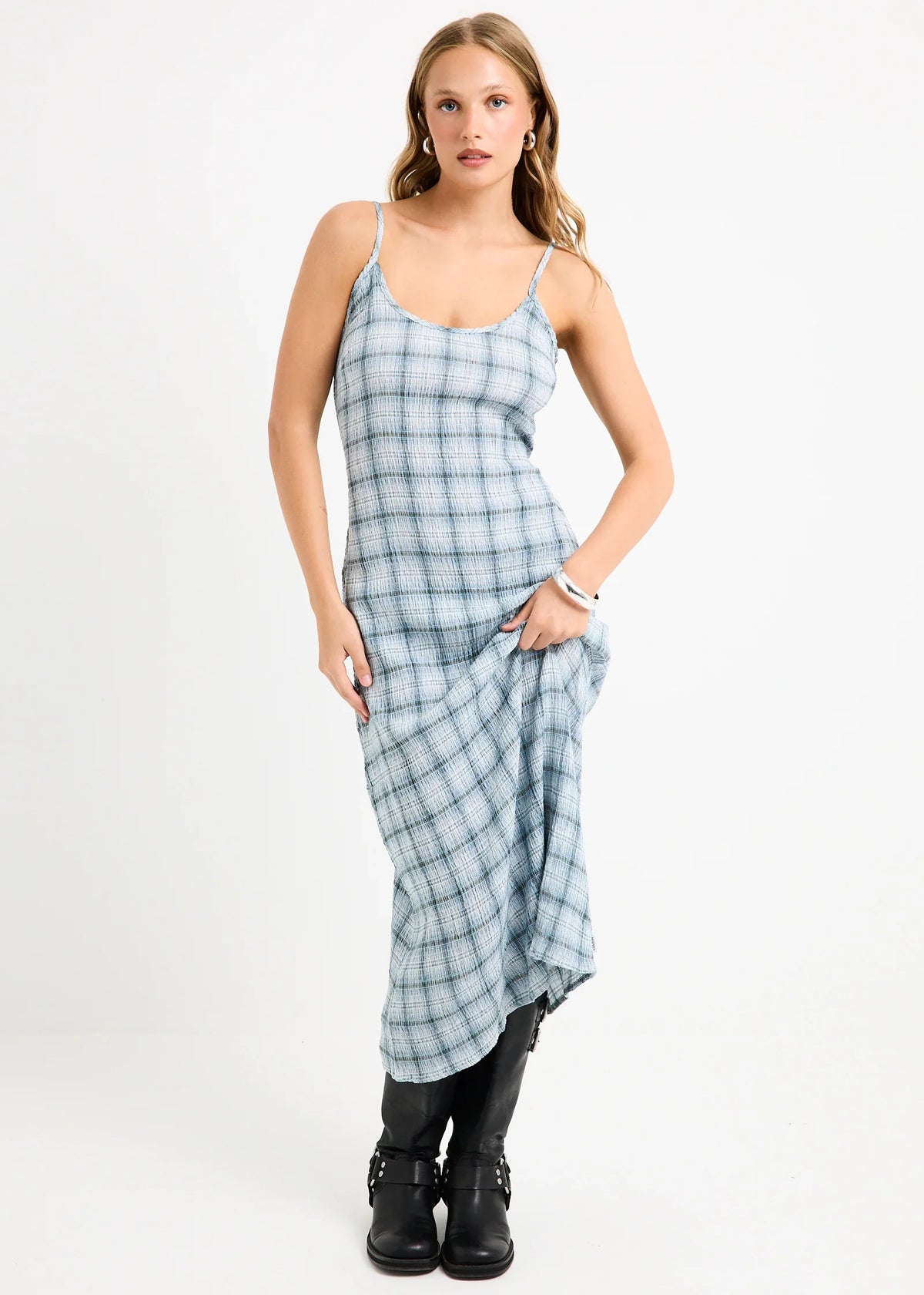 Rumi Seersucker Midi Dress