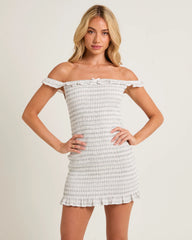 Amity Shirred Mini Dress