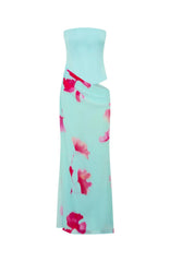 Peach Fizz Strapless Maxi Dress Amalfi Muse