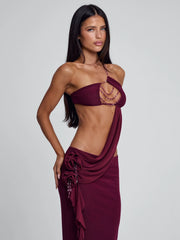 RAER MAXI DRESS BURGUNDY