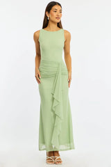 Green Maxi Dress Mesh