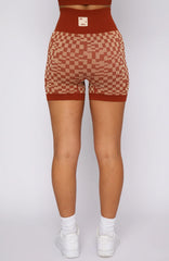 Mojave Seamless Bike Shorts Burnt Clay Mirage