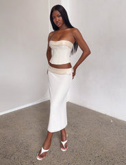 CHARLYZE MIDI SKIRT - CREAM