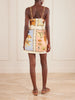 Rio Souvenir printed linen mini dress