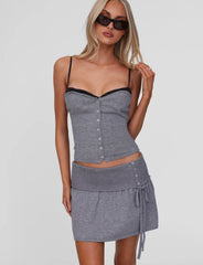 ROWENA MINI SKIRT - GREY