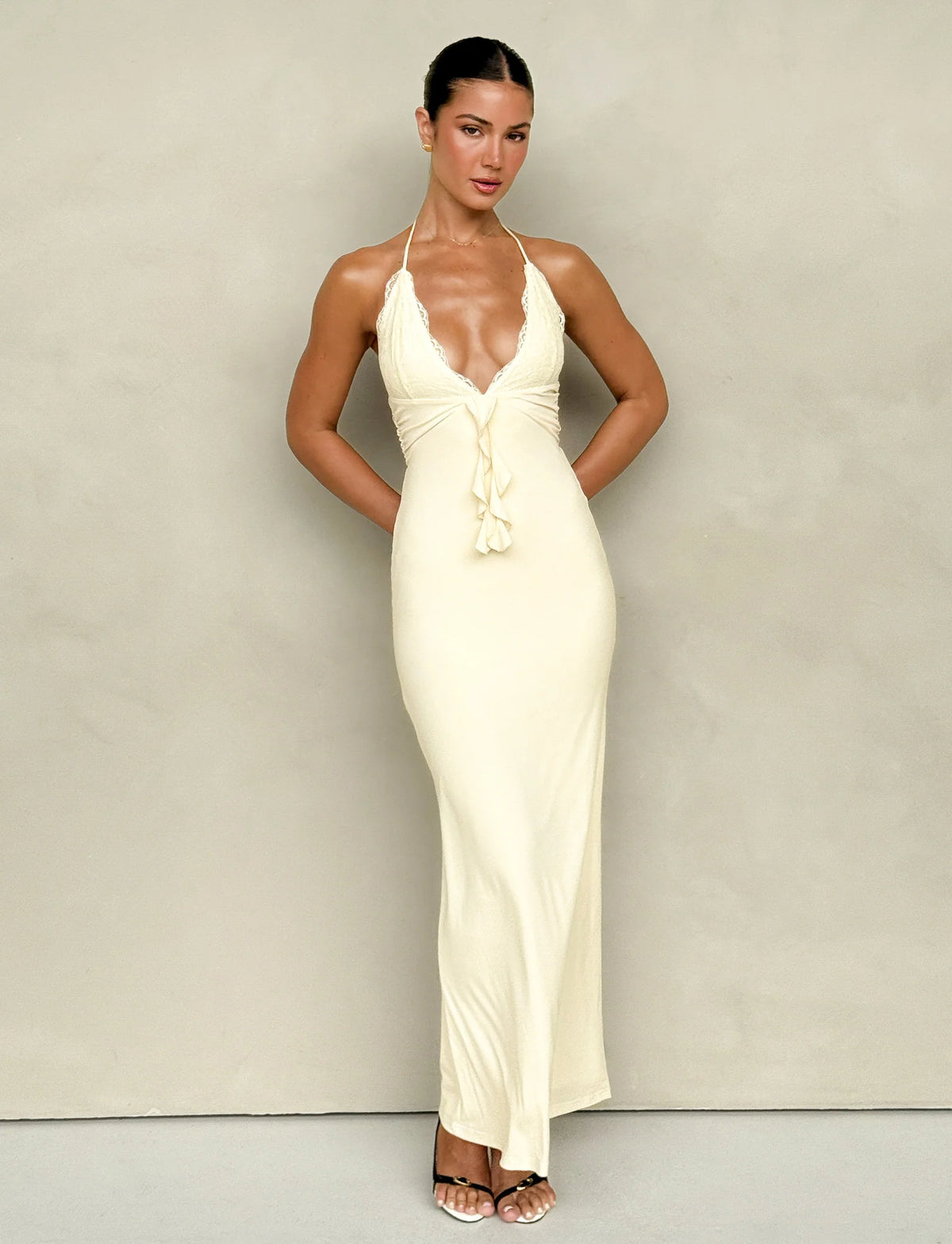 DEENA MAXI DRESS - YELLOW : LEMON