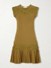 Noemie crochet-trimmed ribbed mini dress