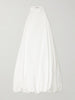 Halterneck cotton-poplin balloon mini dress