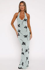 Chasing Heaven Knit Maxi Dress Mint