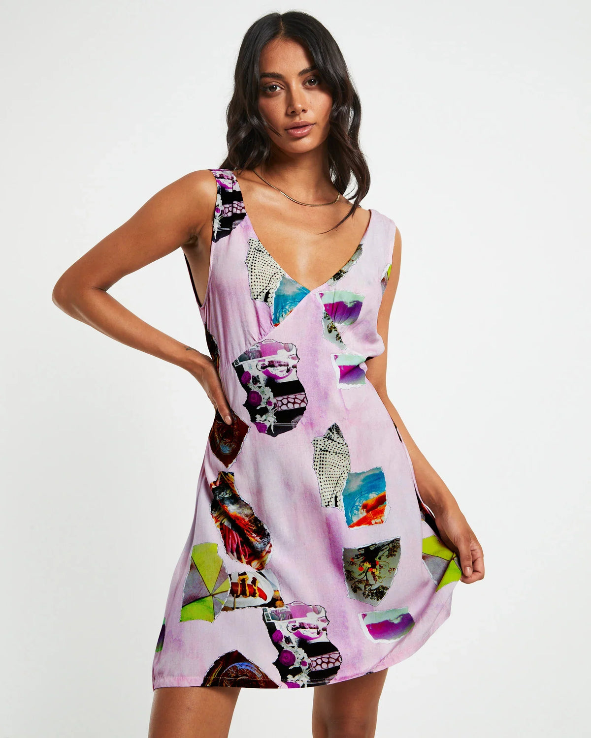 Primavera Mini Dress in Baby Pink