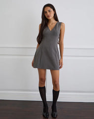Thaif Mini Dress in Tailoring Charcoal