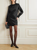 Amal draped silk-blend satin mini dress