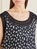 Danielle floral-print lace-trimmed cotton mini dress