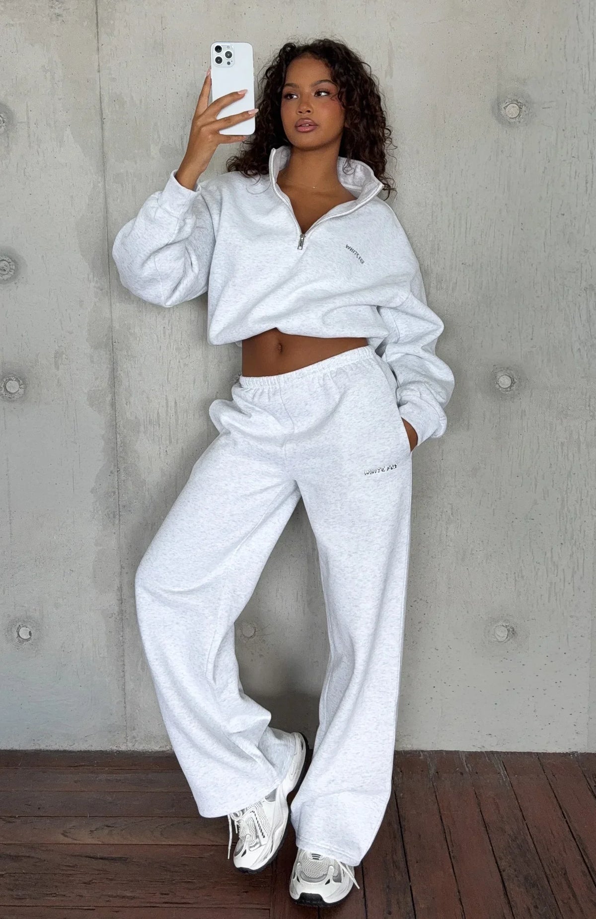 Test Drive Wide Leg Sweatpants Grey Marle
