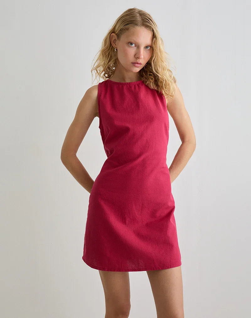 Ayana Mini Dress in Adrenaline Red