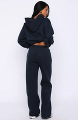 Starting Fresh Wide Leg Sweatpants Navy