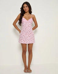 Tasuya Mini Dress in Floral Romance Pink