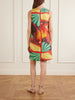 Printed silk mini dress