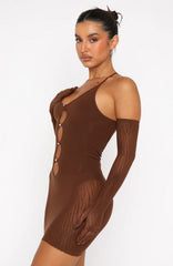 Link Up Mini Dress Chocolate