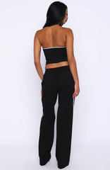 Boss Babe Vibes Track Pants Black