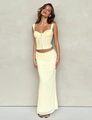 GINNY MAXI SKIRT - YELLOW : LEMON