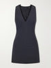 Mathias tailored lace-trimmed wool-blend mini dress