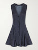 Aubrey polka-dot silk-blend twill mini dress