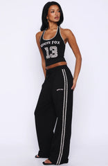 Boss Babe Vibes Track Pants Black