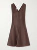 Striped wool woven  mini dress