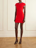 Logo-embroidered cotton mini dress