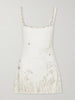 Wildflower crystal-embellished satin mini dress