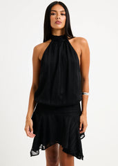 Naomi High Neck Mini Dress