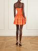Tiered pointelle-knit mini dress