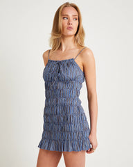 Hazel Shirred Mini Dress