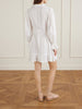 Recanati ruffled pleated lace-trimmed cotton mini dress